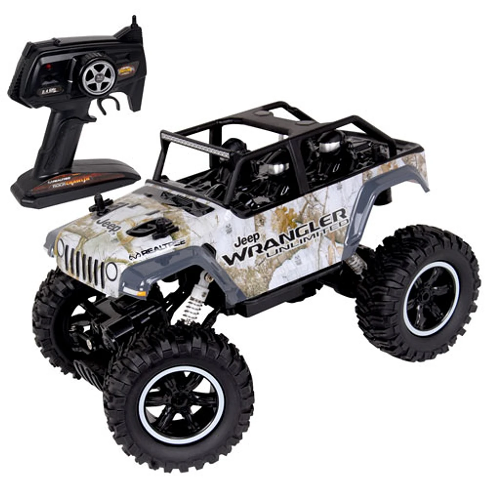 NKOK Jeep Wrangler Unlimited Realtree RC Rock Crawler 1/14 Scale (81492) - White/Brown