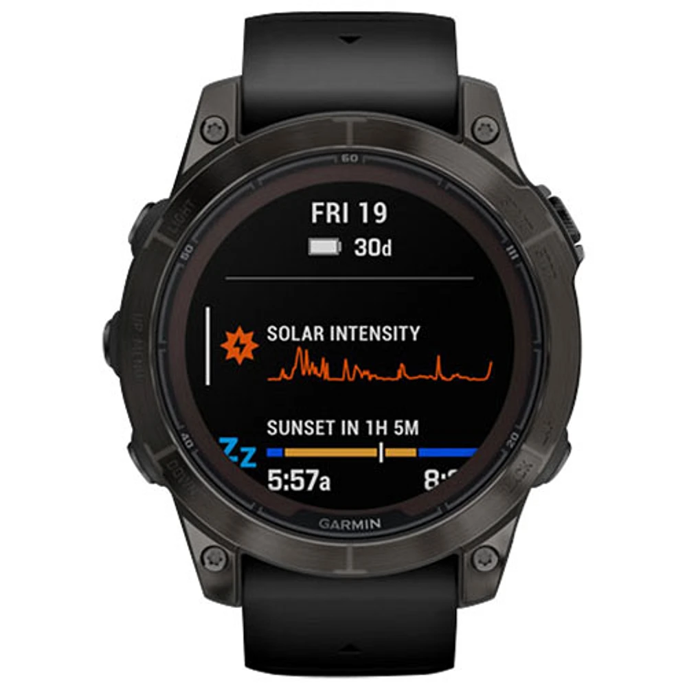 Garmin fēnix 7 Pro Sapphire Solar 47mm Bluetooth Multisport Smartwatch - Carbon Grey/Black