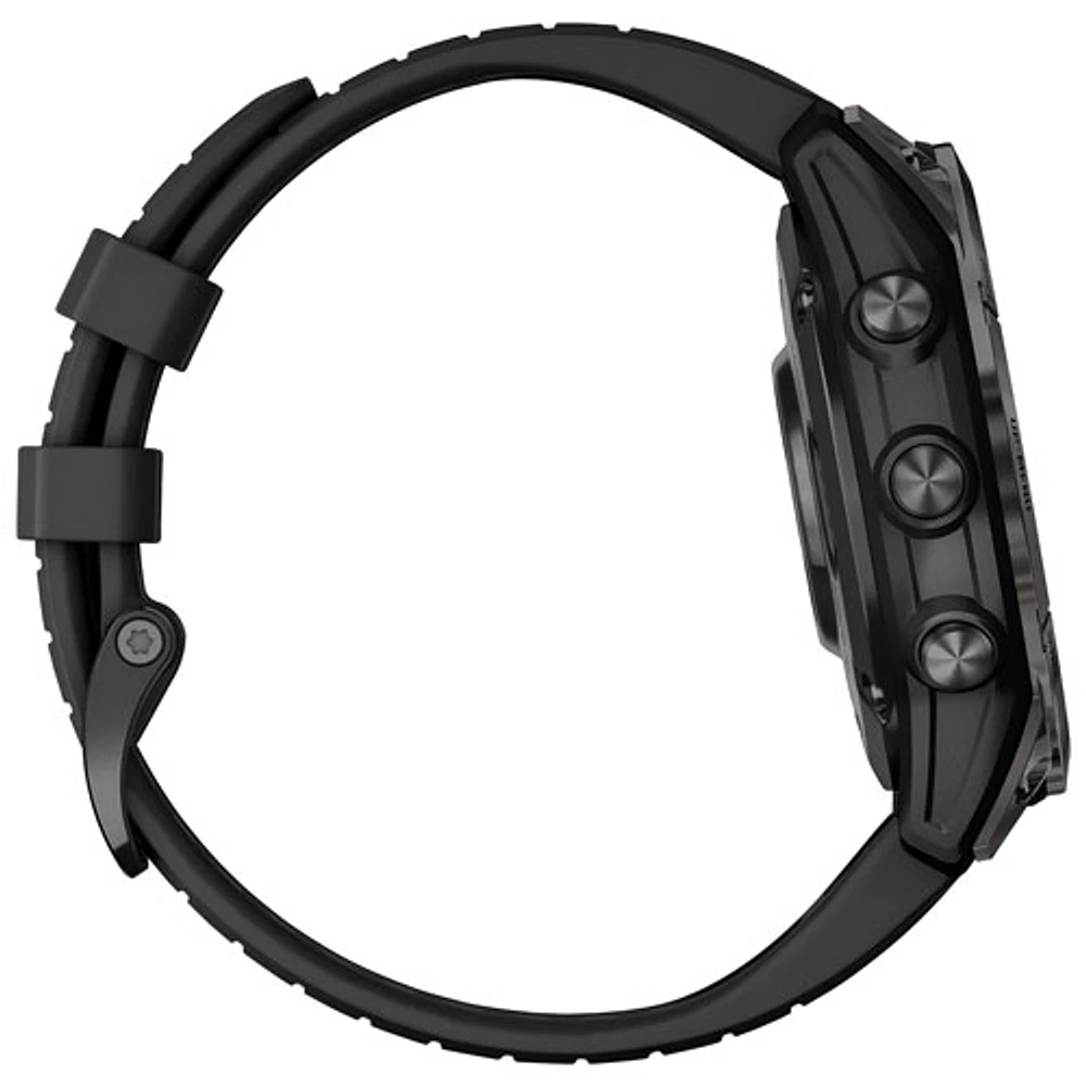 Montre intelligente multisport Bluetooth de 47 mm fēnix 7 Pro Sapphire Solar de Garmin - Gris carbone/Noir
