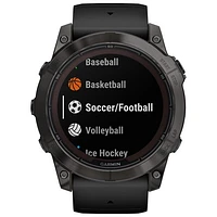 Garmin fēnix 7X Pro Sapphire Solar 51mm Bluetooth Multisport Smartwatch - Carbon Grey/Black