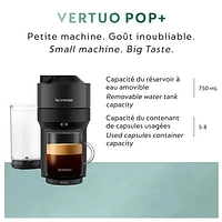 Nespresso Vertuo Pop+ Coffee & Espresso Machine Bundle by De'Longhi - Liquorice Black