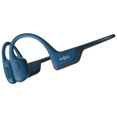 Shokz OpenRun Pro Bone Conduction Open-Ear Bluetooth Headphones - Steel Blue - Only at Best Buy