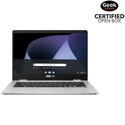 Boîte ouverte - Chromebook C424 de 14 po d'ASUS - Argenté (Celeron N4020 d'Intel/eMMC 64 Go/RAM 4 Go/ChromeOS)