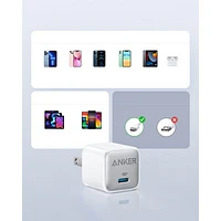 Chargeur mural ultra-petit de 20 W Nano Pro d'Anker