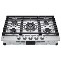 LG 30" 5-Burner Gas Smart Cooktop (CBGJ3027S) - Stainless Steel