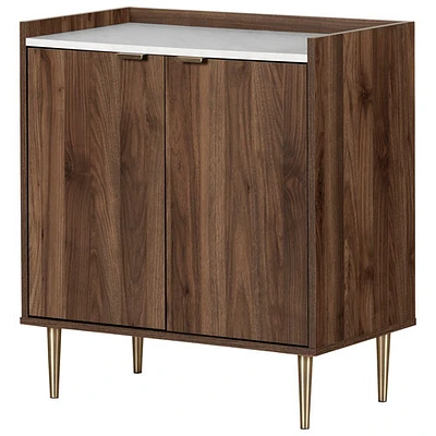 Armoire moderne à 2 portes Maliza de South Shore - Noyer naturel