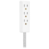 Insignia 3.66m (12 ft.) 3-Outlet Extension Cable (NS-PWRX30T-C) - White - Only at Best Buy