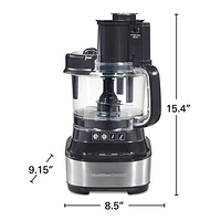Hamilton Beach Stack & Snap Food Processor - 10-Cup - 500-Watt - Black