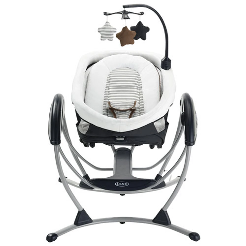 Siège pivotant coulissant DuoGlider de Graco - Bleu marine/Blanc/Brun