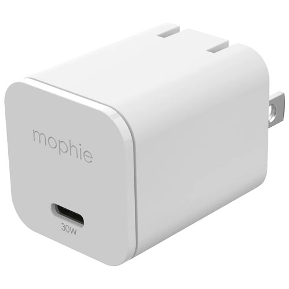 Chargeur mural USB-C GaN de 30 W de Mophie - Blanc