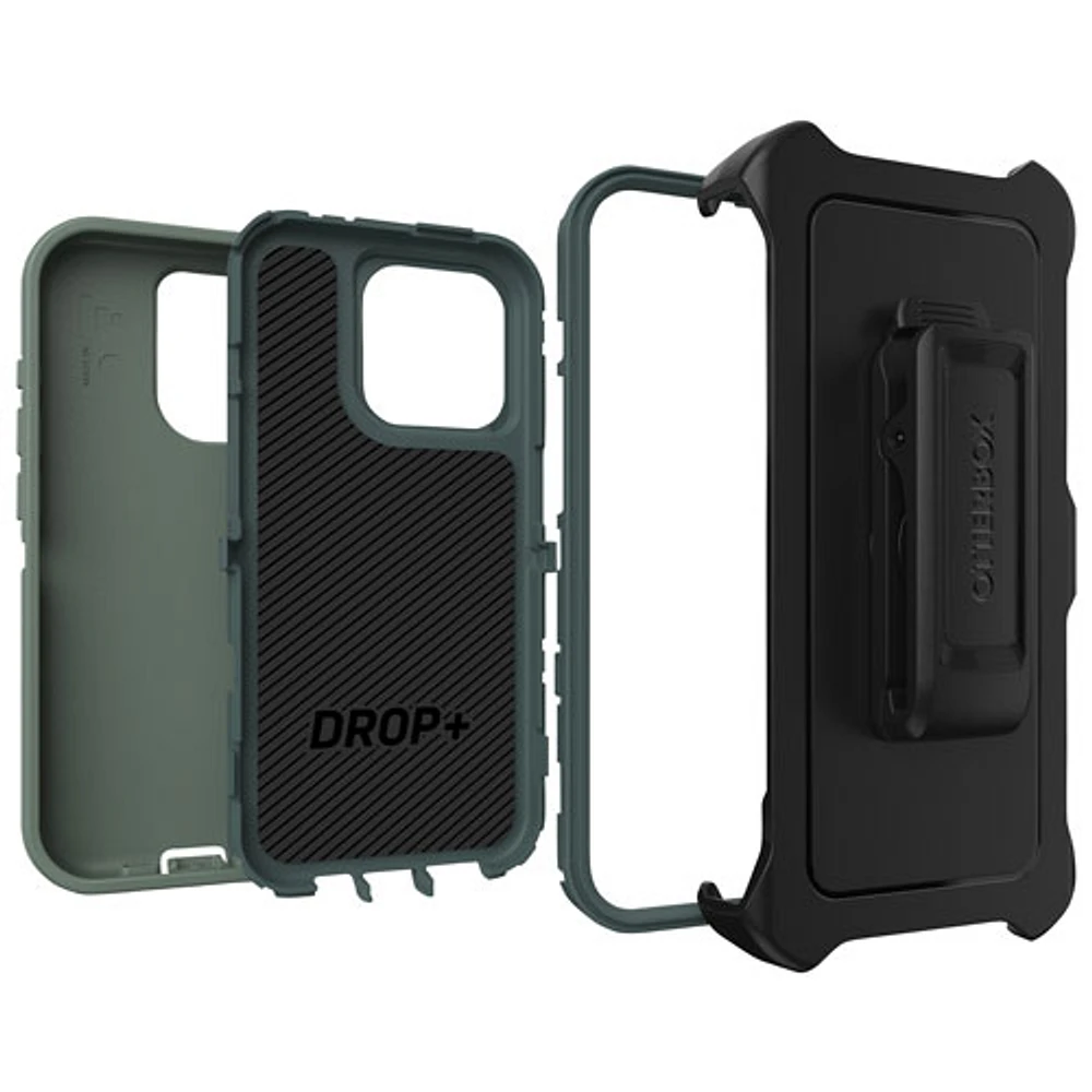Étui rigide ajusté Defender d'OtterBox pour iPhone 15 Pro - Vert