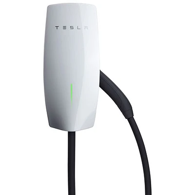 Tesla - Wall Connector Hardwired Electric Vehicle (EV) Charger - up to 48A - 24' – White