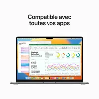 Apple MacBook Air 15" w/ Touch ID (2023) - Space Grey (Apple M2 Chip / 512GB SSD / 8GB RAM) - French