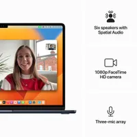 MacBook Air de 15 po avec Touch ID d'Apple (2023) - Minuit (puce M2 d'Apple/SSD 256 Go/RAM 8 Go) - Français