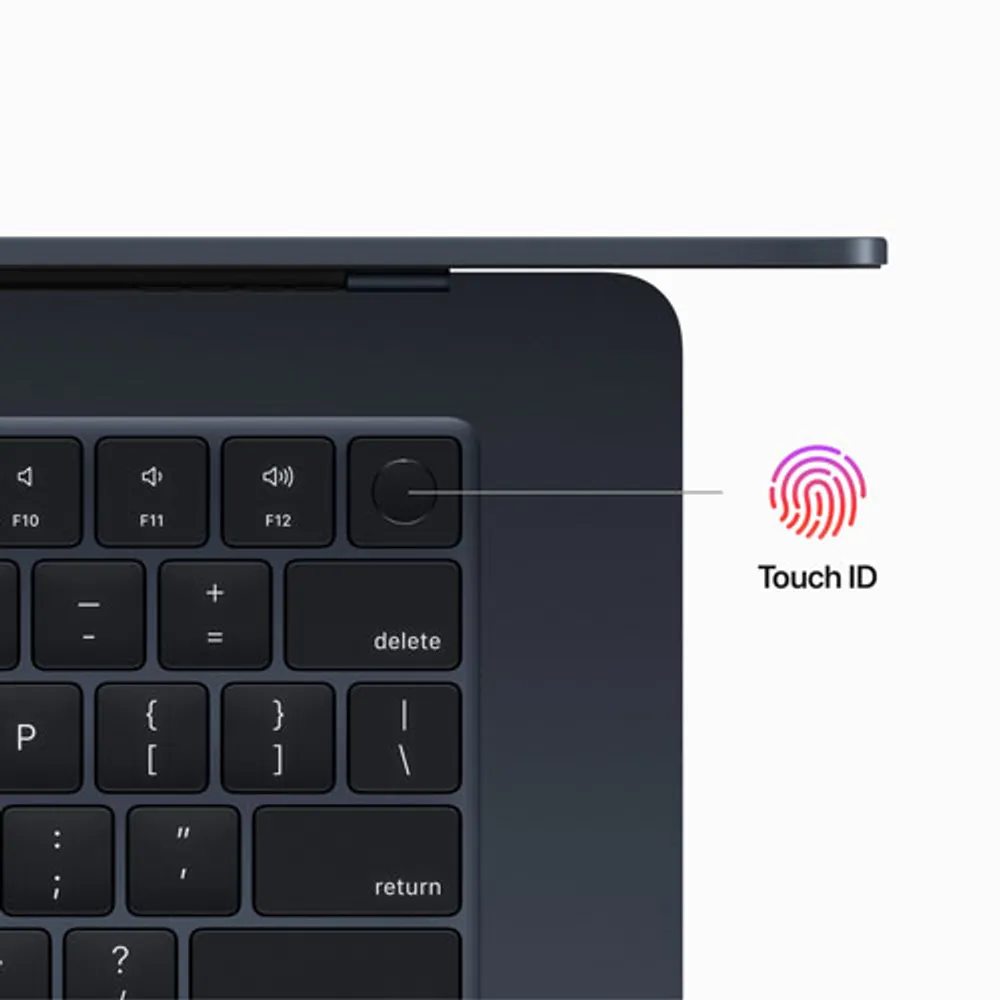 MacBook Air de 15 po avec Touch ID d'Apple (2023) - Minuit (puce M2 d'Apple/SSD 256 Go/RAM 8 Go) - Français