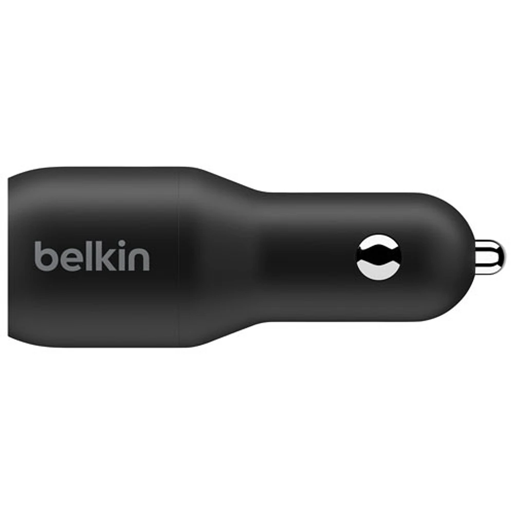 Chargeur pour l'auto double USB-C de 36 W de Belkin - Noir