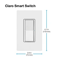 Lutron Claro Smart Switch for Caseta Smart Lighting (DVRF-5NS-WH-RC)
