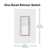 Lutron Diva Smart Dimmer Starter Kit for Caseta Smart Lighting (DVRF-BDG-1D-C)