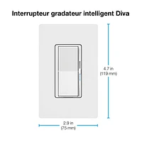 Lutron Diva Smart Dimmer Starter Kit for Caseta Smart Lighting (DVRF-BDG-1D-C)