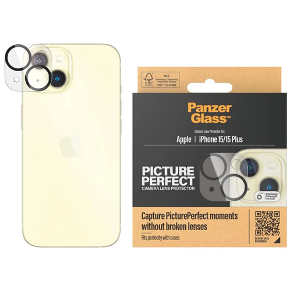 PanzerGlass Camera Lens Protector for iPhone 15/15 Plus