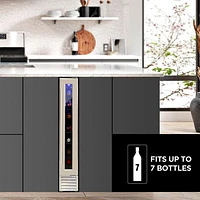 Koolatron 7-Bottle Slim 6" Built-In Under-Counter Wine Fridge