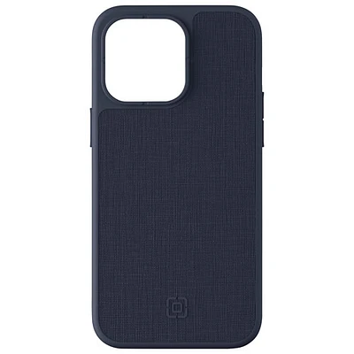 Étui rigide ajusté en cuir Cru d'Incipio avec MagSafe pour iPhone 15 Pro Max - Bleu marine - Exclusivité de Best Buy
