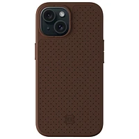 Incipio Cru Leather Fitted Hard Shell Case with MagSafe for iPhone 16e/15/14/13 - Brown - Only at Best Buy