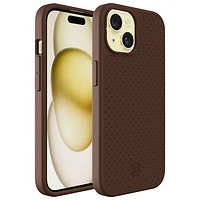 Incipio Cru Leather Fitted Hard Shell Case with MagSafe for iPhone 16e/15/14/13 - Brown - Only at Best Buy