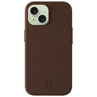 Incipio Cru Leather Fitted Hard Shell Case with MagSafe for iPhone 16e/15/14/13 - Brown - Only at Best Buy