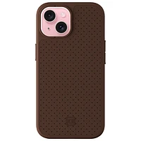 Incipio Cru Leather Fitted Hard Shell Case with MagSafe for iPhone 16e/15/14/13 - Brown - Only at Best Buy