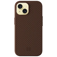 Incipio Cru Leather Fitted Hard Shell Case with MagSafe for iPhone 16e/15/14/13 - Brown - Only at Best Buy