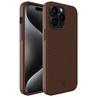Incipio Cru Leather Fitted Hard Shell Case with MagSafe foriPhone 16e/15 Pro Max - Brown - Only at Best Buy