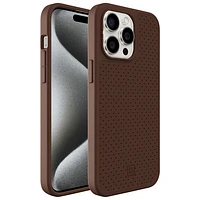 Incipio Cru Leather Fitted Hard Shell Case with MagSafe foriPhone 16e/15 Pro Max - Brown - Only at Best Buy