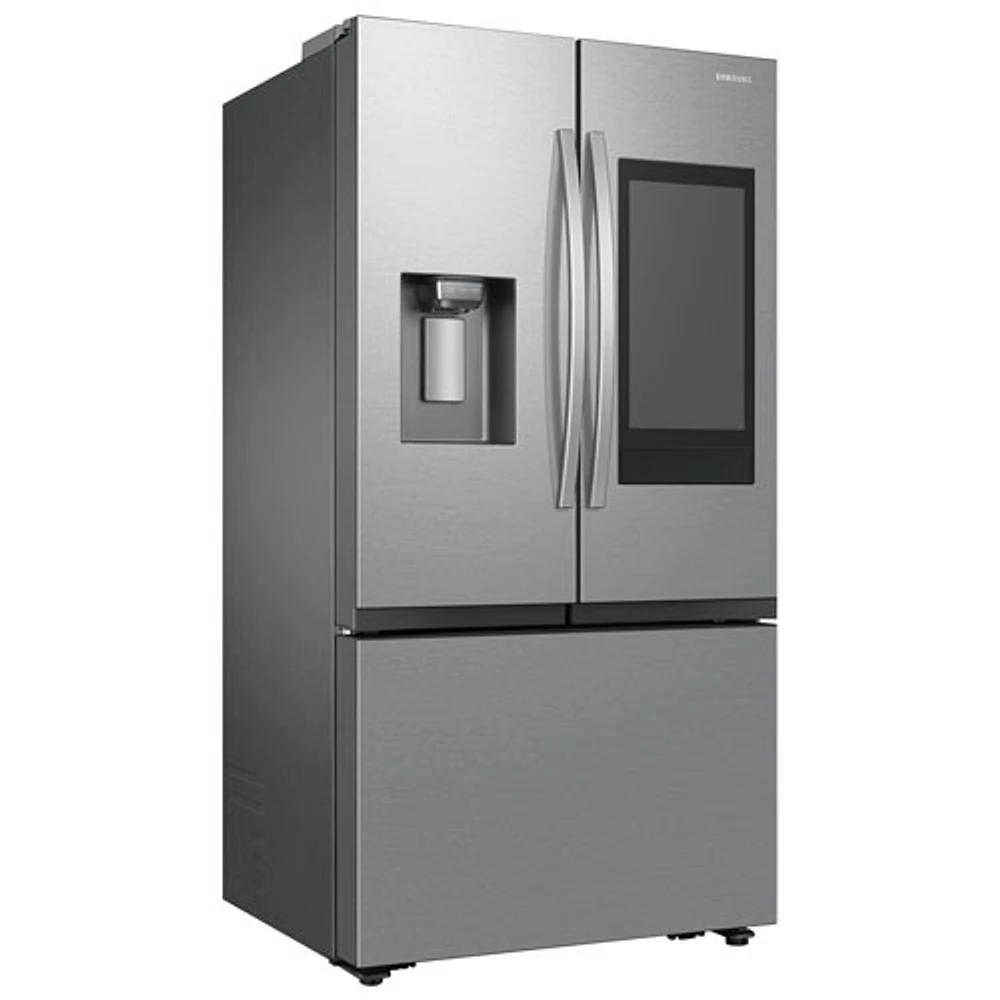 Réfrigérateur à deux portes à profondeur de comptoir de 25,5 pi³ et 36 po avec distributeur d'eau et de glaçons de Samsung (RF27CG5900SRAC) - Inox