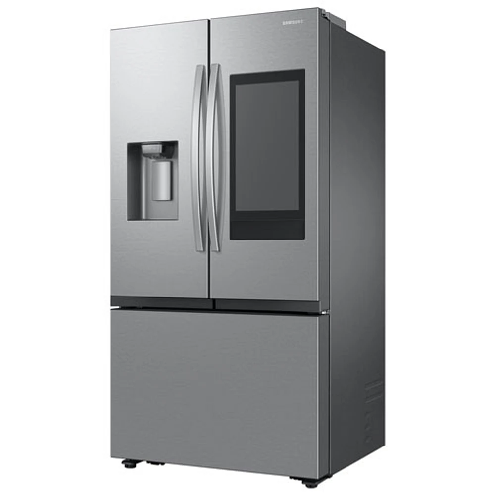 Réfrigérateur à deux portes à profondeur de comptoir de 25,5 pi³ et 36 po avec distributeur d'eau et de glaçons de Samsung (RF27CG5900SRAC) - Inox