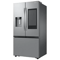 Réfrigérateur à deux portes à profondeur de comptoir de 25,5 pi³ et 36 po avec distributeur d'eau et de glaçons de Samsung (RF27CG5900SRAC) - Inox