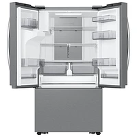 Réfrigérateur à deux portes à profondeur de comptoir de 25,5 pi³ et 36 po avec distributeur d'eau et de glaçons de Samsung (RF27CG5900SRAC) - Inox