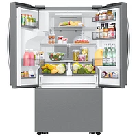Réfrigérateur à deux portes à profondeur de comptoir de 25,5 pi³ et 36 po avec distributeur d'eau et de glaçons de Samsung (RF27CG5900SRAC) - Inox