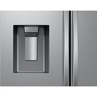 Réfrigérateur à deux portes à profondeur de comptoir de 25,5 pi³ et 36 po avec distributeur d'eau et de glaçons de Samsung (RF27CG5900SRAC) - Inox
