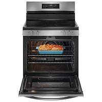 Cuisinière électrique autonome à 5 éléments avec ventilateur à convection et friture à l'air 5,3 pi³ 30 po de Frigidaire (FCRE308CAS) - Inox