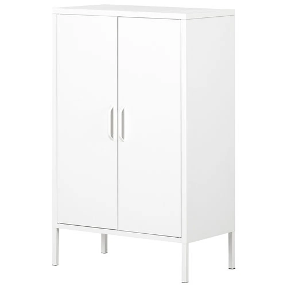 Crea 41.5" 3 Shelf Metal Accent Cabinet - Pure White