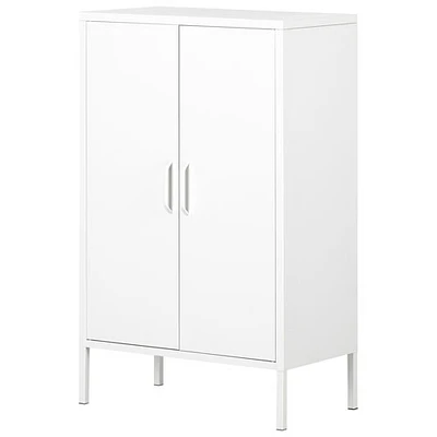 Crea 41.5" 3 Shelf Metal Accent Cabinet - Pure White