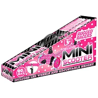 Rugged Racers Deluxe Mini 3-Wheeled Kick Scooter with LED Lights - Pink Polka Dot