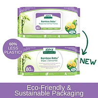 Aleva Naturals Bamboo Baby Wipes - 480 Wipes