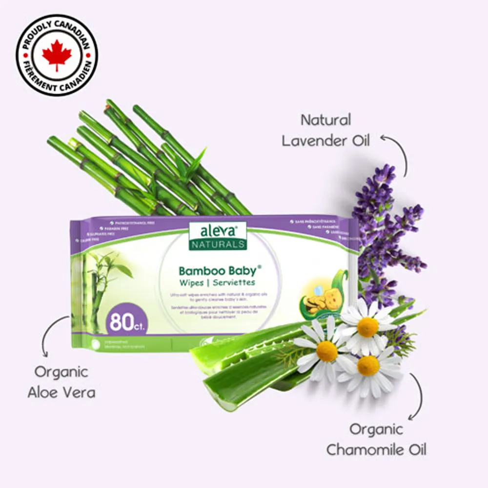 Aleva Naturals Bamboo Baby Wipes - 480 Wipes