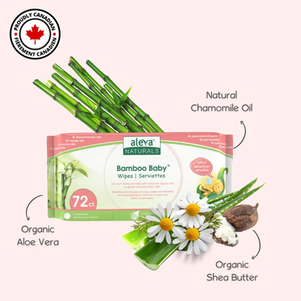 Aleva Naturals Bamboo Baby Sensitive Wipes - 432 Wipes