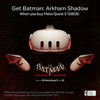 Meta Quest 3 128GB VR Headset with Touch Plus Controllers & Batman: Arkham Shadow
