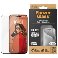 Protecteur d'écran en verre Ultra Wide de PanzerGlass pour iPhone 15 Pro