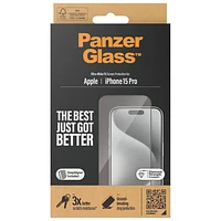 Protecteur d'écran en verre Ultra Wide de PanzerGlass pour iPhone 15 Pro