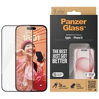 PanzerGlass Ultra Wide Glass Screen Protector for iPhone 15